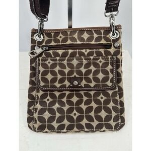 Fossil Crossbody Marlow Bag‎ Purse Tan Brown Pockets Adjustable Strap Leather
